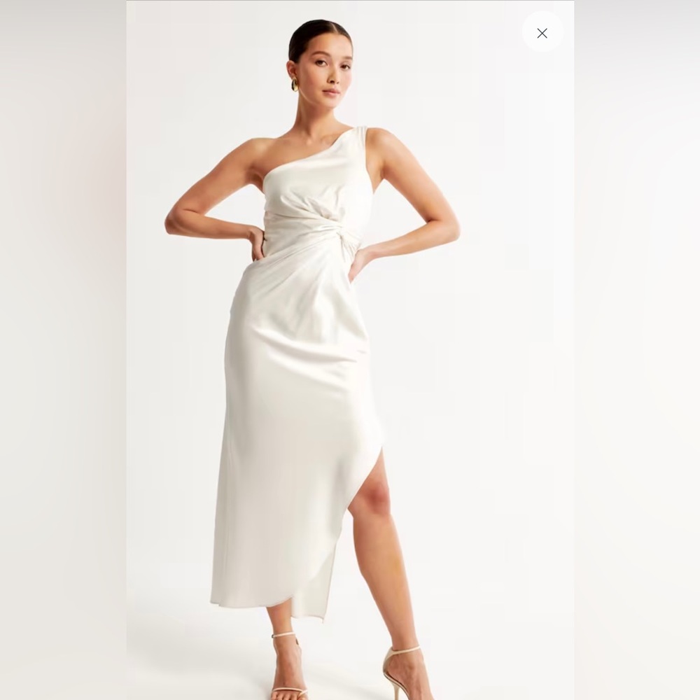 Abercrombie Satin One Shoulder Dress